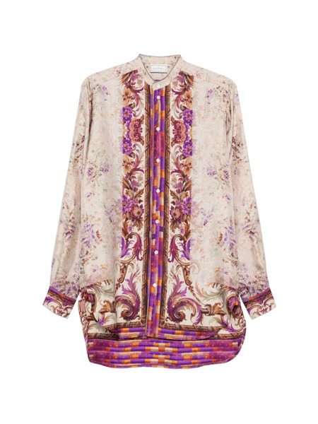  Pierre-louis Mascia Aloe Floral Print Shirt - Neutrals 