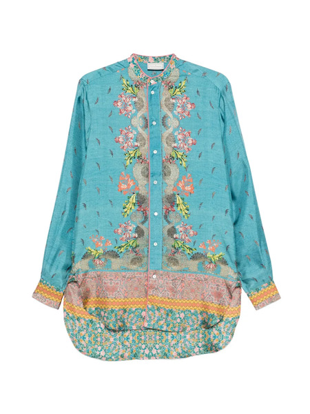  Pierre-louis Mascia Aloe Floral Shirt - Blue 