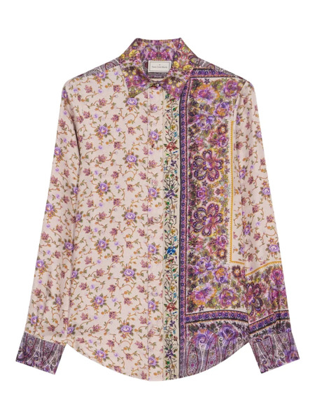  Pierre-louis Mascia Aloe Paisley-print Shirt - Neutrals 