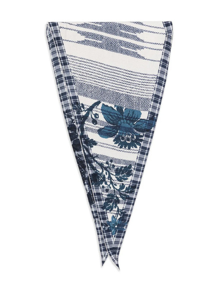  Pierre-louis Mascia Aloeuw Floral Print Scarf - Blue 
