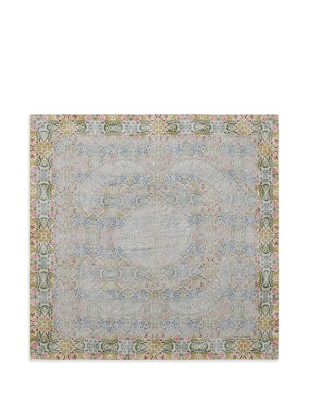  Pierre-louis Mascia Cialda Floral-pattern Scarf - Blue 