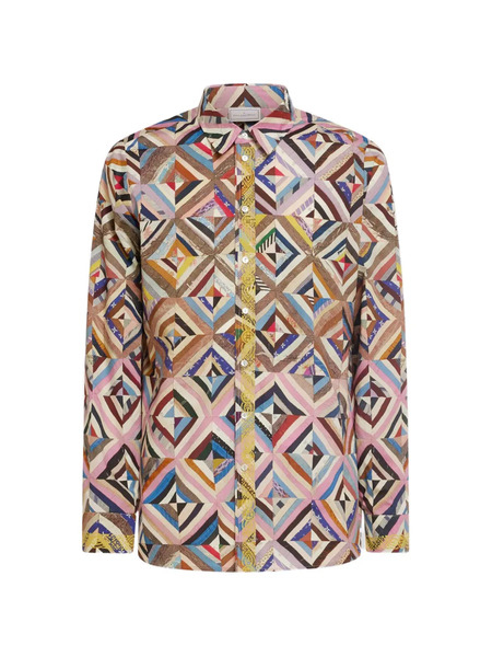  Pierre-louis Mascia Diomede Patchwork Shirt - Neutrals 