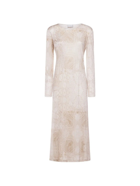  Pierre-louis Mascia Febo Paisley-pattern Midi Dress - Neutrals 