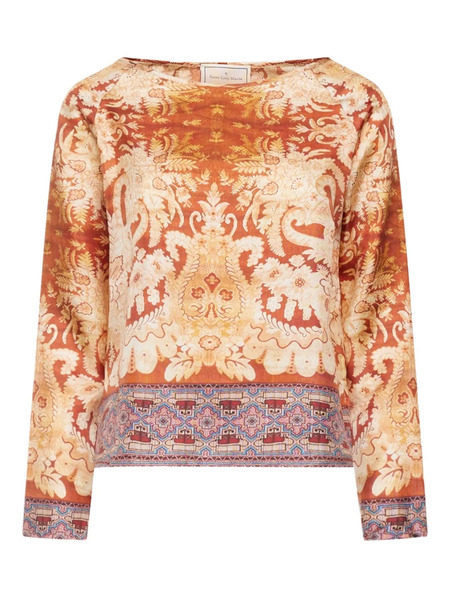  Pierre-louis Mascia Floral-pattern Long-sleeve Blouse - Red 