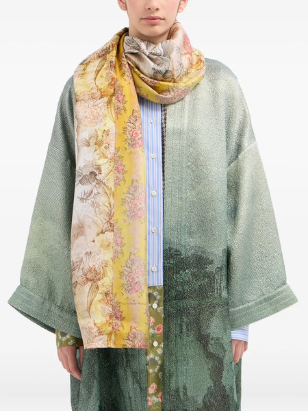  Pierre-louis Mascia Floral-pattern Scarf - Yellow 