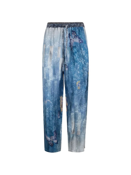  Pierre-louis Mascia Floral-print Drawstring Trousers - Blue 