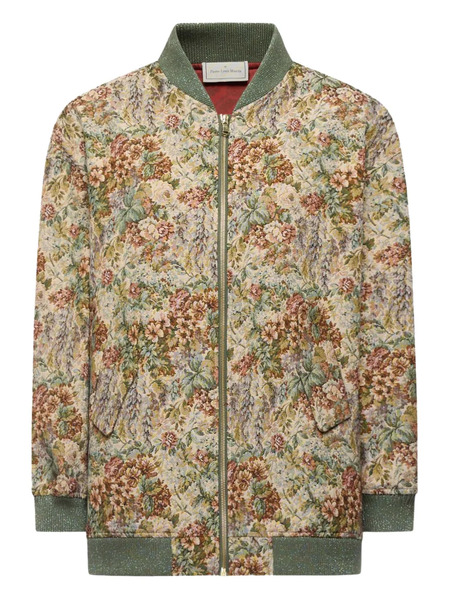  Pierre-louis Mascia Floral Tapestry Bomber Jacket - Neutrals 