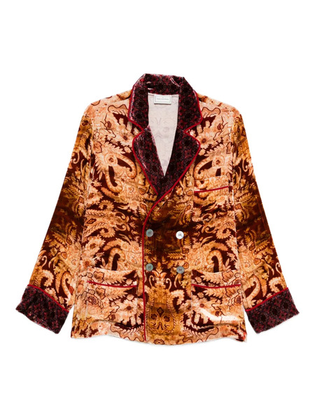  Pierre-louis Mascia Paisley-print Double-breasted Jacket - Red 
