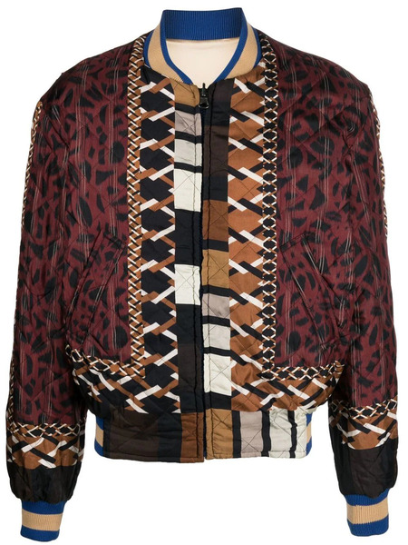  Pierre-louis Mascia Patchwork-design Bomber Jacket - Red 