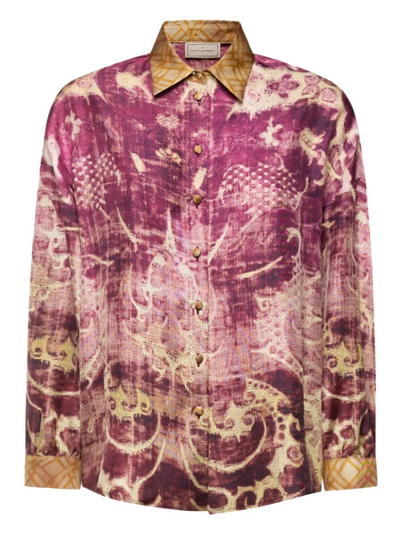  Pierre-louis Mascia Patterned Long-sleeve Shirt - Pink 