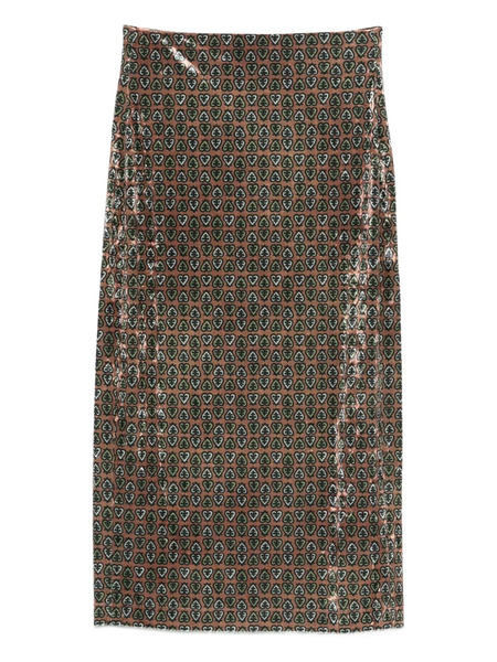  Pierre-louis Mascia Patterned Skirt - Brown 