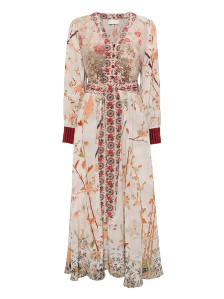  Pierre-louis Mascia Trapezio Midi Dress - Neutrals 
