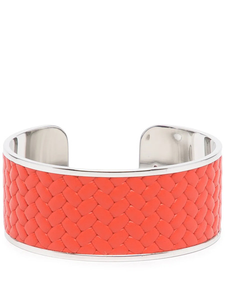 Pinetti Woven-leather Napkin Ring - Red 