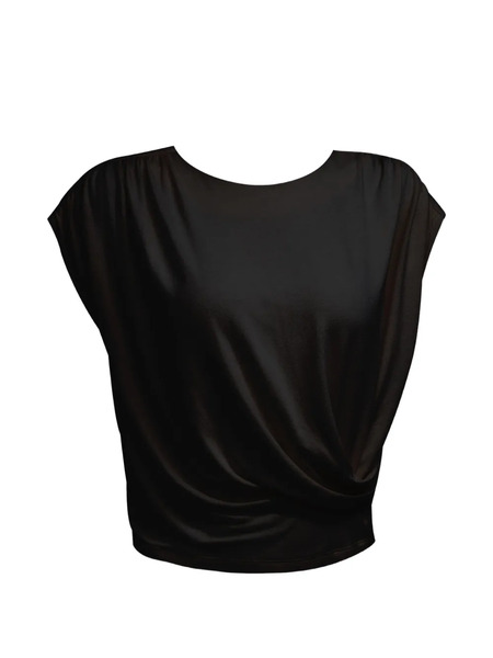  Pink Filosofy Matthiola Draped T-shirt - Black 