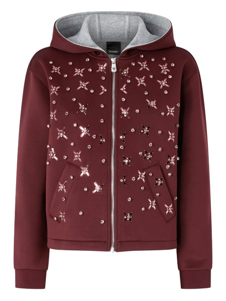  Pinko Arama Long-slevee Hoodie - Red 