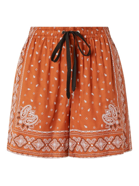  Pinko Bandana-print Shorts - Brown 