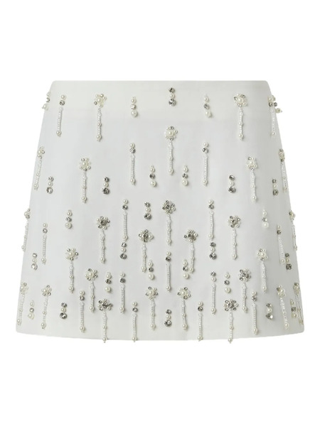  Pinko Beaded-embellished Mini Skirt - White 
