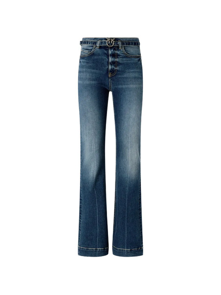  Pinko Belt-detail Denim Jeans - Blue 