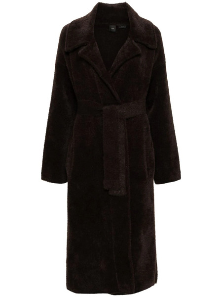  Pinko Belted Coat - Brown 