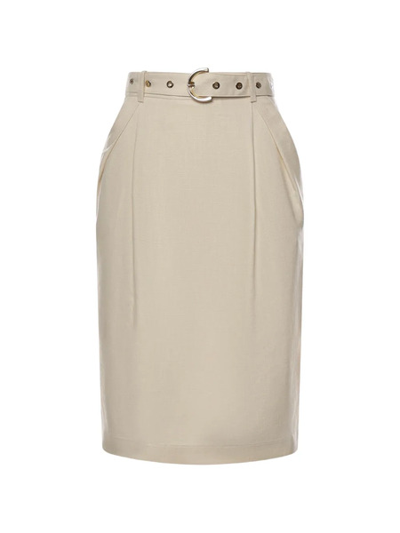  Pinko Belted Midi Skirt - Neutrals 