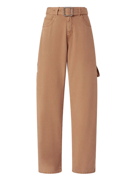  Pinko Belted Utility-pocket Jeans - Brown 