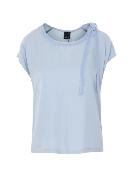  Pinko Bertha Tie-detail Blouse - Blue 