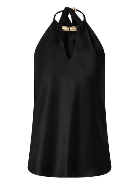  Pinko Bow-halter Neck Blouse - Black 