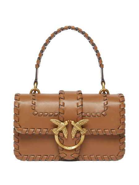  Pinko Braided-leather Crossbody Bag - Brown 