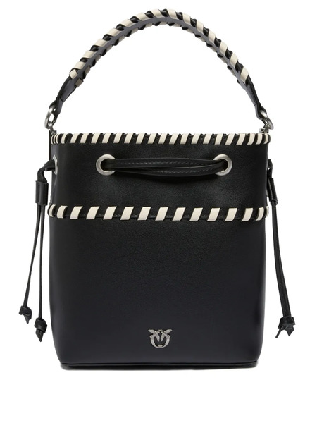  Pinko Braided-trim Bucket Bag - Black 