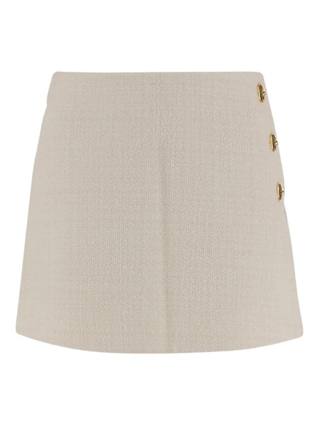  Pinko Button-detailed Miniskirt - White 