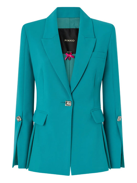  Pinko Button Single-breasted Jacket - Blue 