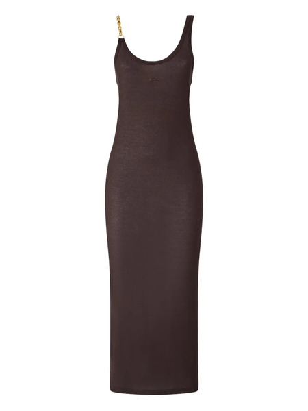  Pinko Chain-strap Sleeveless Dress - Brown 