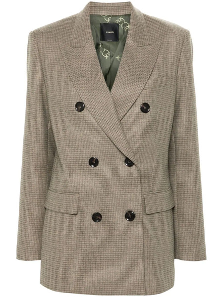 Pinko Check-pattern Blazer - Neutrals 