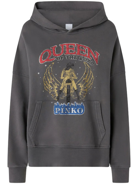  Pinko Cotton Hoodie - Grey 