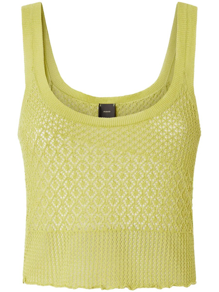  Pinko Crochet-knit Top - Green 