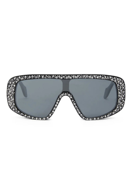  Pinko Crystal-embellished Geometric Sunglasses - Black 