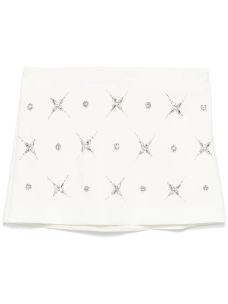  Pinko Crystal-embellished Mini Skirt - White 