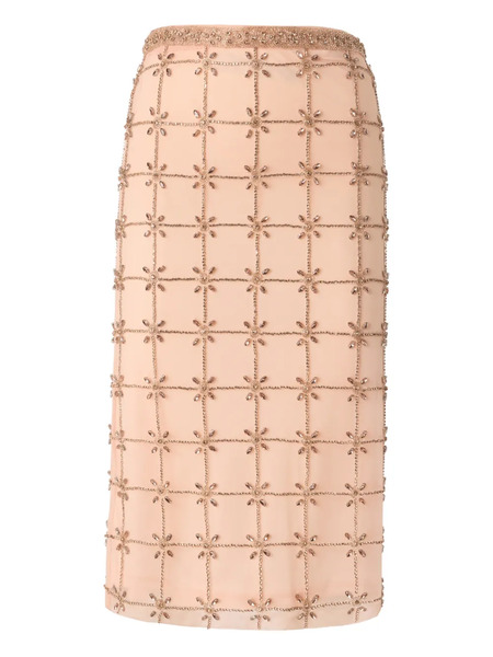  Pinko Crystal Embellished Skirt - Neutrals 