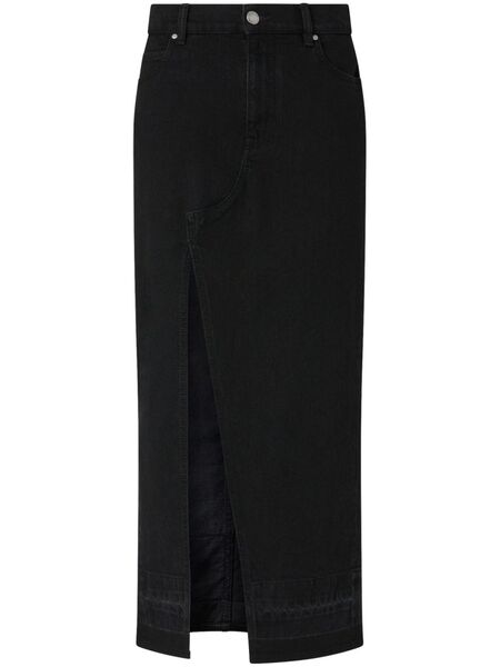  Pinko Denim Maxi Skirt - Black 
