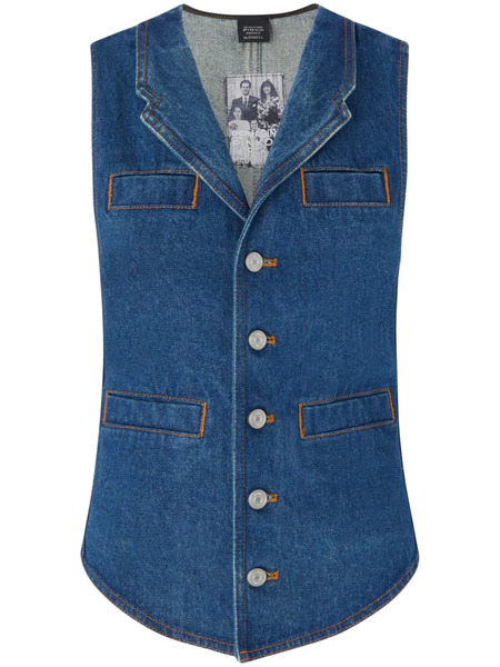  Pinko Denim Waistcoat - Blue 