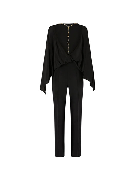  Pinko Draped Jumpsuit - Black 