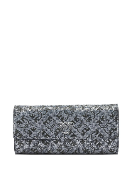  Pinko Embellished Chain Clutch Bag - Grey 