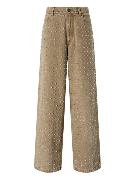  Pinko Five Pockets Studded Jeans - Neutrals 