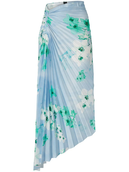  Pinko Floral-print Midi Skirt - Blue 