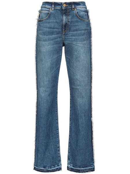  Pinko Frayed-trim Flared Jeans - Blue 