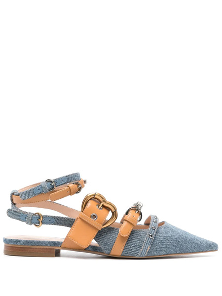  Pinko Gem-embellished Mules - Blue 