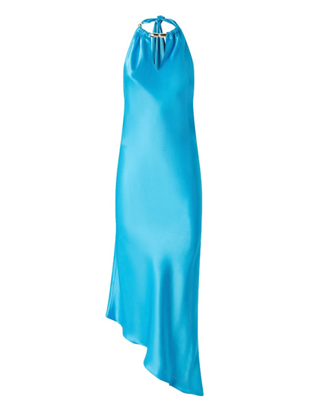  Pinko Halter-neck Asymmetrical Dress - Blue 