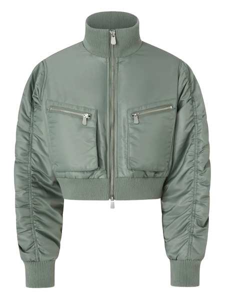  Pinko High-neck Zip-front Jacket - Green 