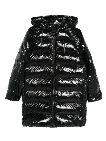  Pinko Hooded-quilted Coat - Black 
