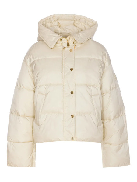  Pinko Hooded Quilted Coat - White 